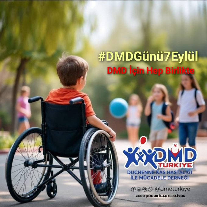 #DMDGünü7Eylül Bugün 7 Eylül. Sessizliği değil, farkındalığı yayma günü. DMD'li çocukların ve ailelerin yanında olduğumuzu gösterelim.