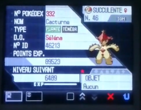 🌟CACTURNE SHINY🌟

Et c'est le doublé je suis choqué !

Cacturne trouvé après 6428 rencontres !

Moins d'une heure après le Flabébé, dans le même stream ! C'est une première pour moi.

Il est juste trop beau, ce shiny est sous côté !

Lien de la vidéo : youtu.be/XbWlHLxbOpw
