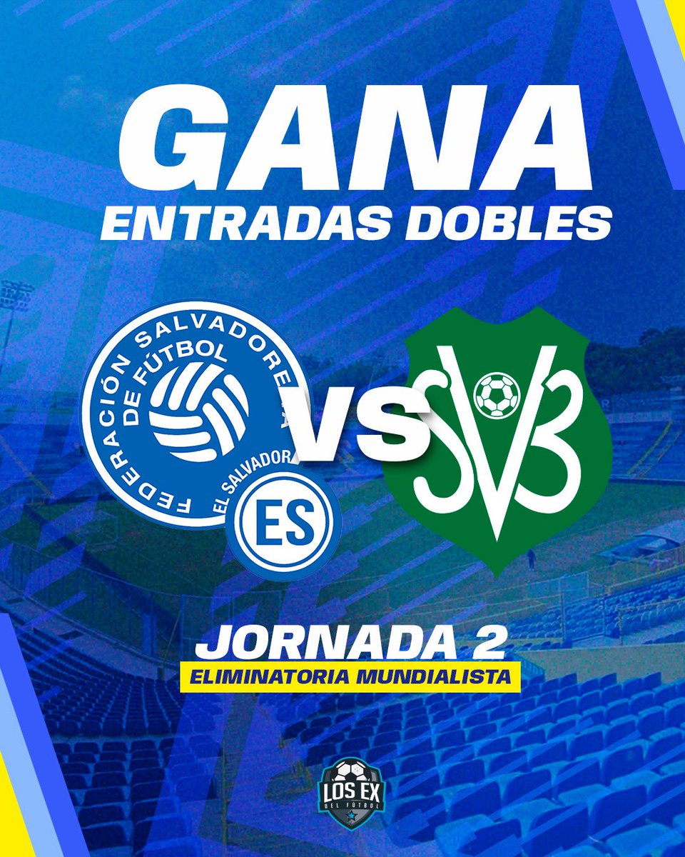 🇸🇻⚽ ¡Gana 1 entrada doble para el partido El Salvador vs Surinam! ⚽🇸🇷

Participar es fácil:
1️⃣ Seguí nuestra página
2️⃣ Dale like a este post
3️⃣ Subí tu foto con la camiseta de la Selecta 💙🤍

📺 Los ganadores se anunciarán en el programa del lunes.