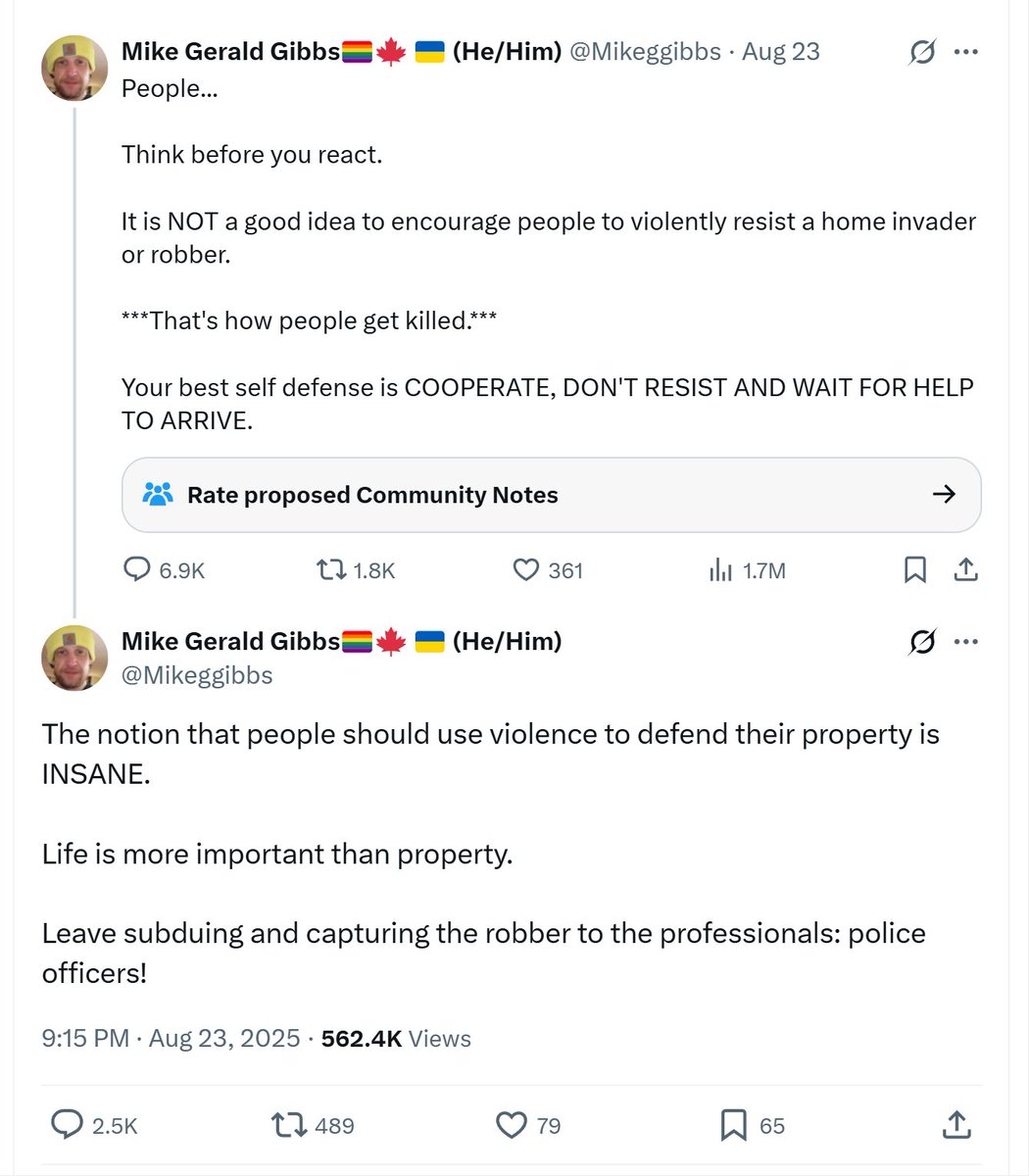 el gato malo (@boriquagato) on Twitter photo property rights, defended by violence, constitute the bedrock of any functional society.  there is no other option.
“The notion that people should use violence to defend their property is INSANE.”
this is fundamentally indefensible.
golden rules make golden ages and the idea property rights, defended by violence, constitute the bedrock of any functional society.  there is no other option.
“The notion that people should use violence to defend their property is INSANE.”
this is fundamentally indefensible.
golden rules make golden ages and the idea