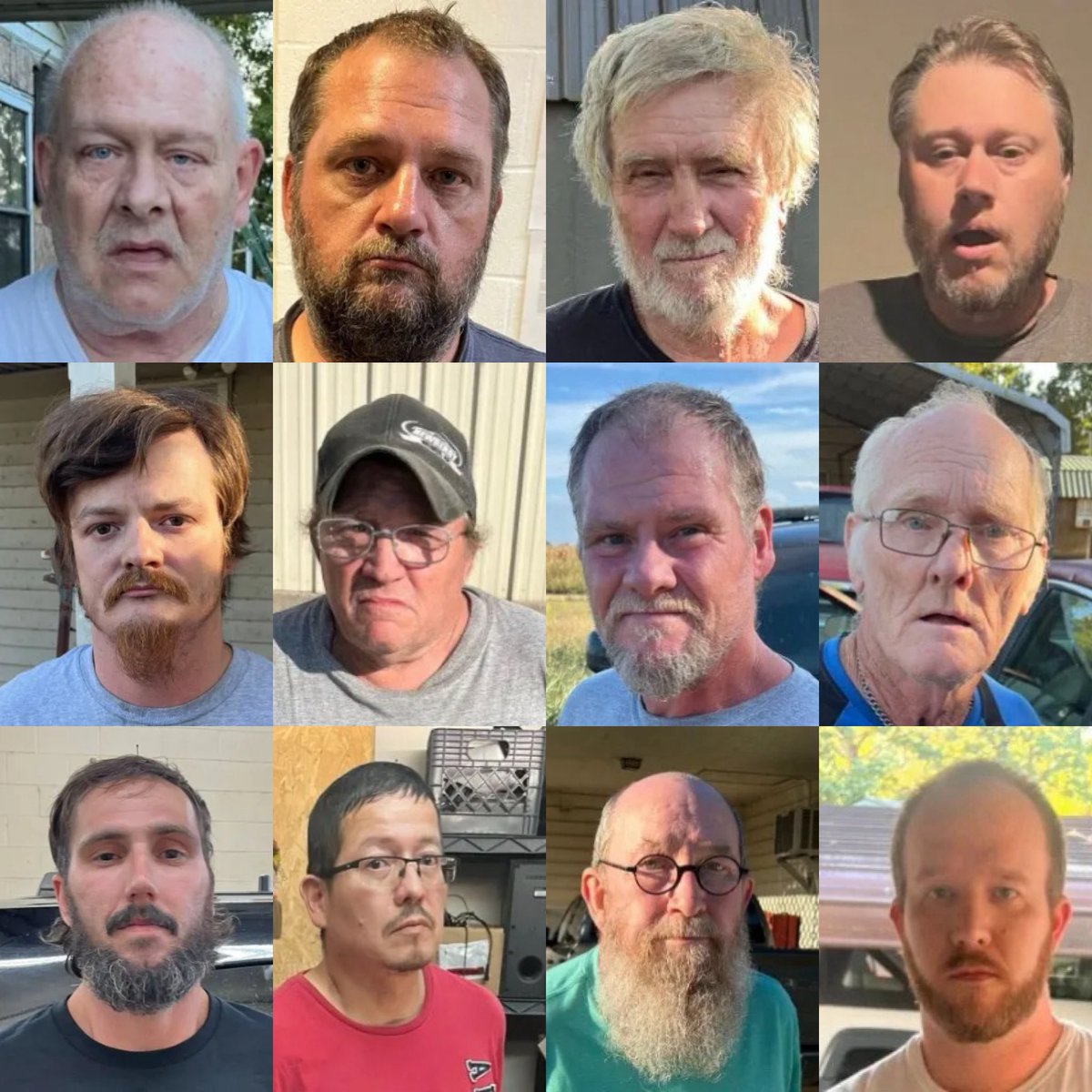 SeeRacists's tweet photo. ‼️12 WHITE SEX OFFENDERS arrested up in Arkansas during "Operation Zero Tolerance" – but crickets from the racists on X who claim to "protect kids." They ONLY care when it fits their agenda, not when WHITE PEDOS are r*ping kids. 

WHERE'S the outrage from the "crime stats" crowd? 🤔 They don't give a damn about R*PED kids unless they can blame minorities!