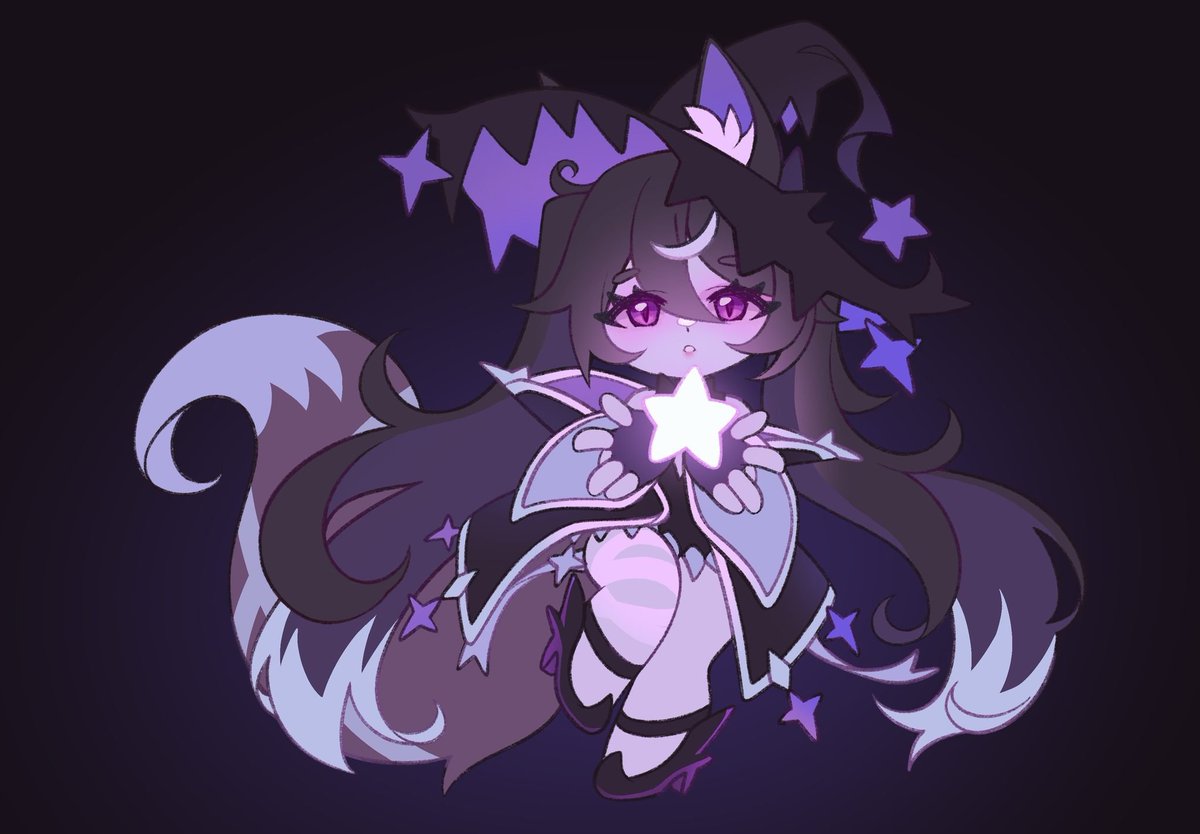 Base colors uwu💫
The client hasn’t confirmed yet if it’ll stay like this, but I love it when I get asked to draw characters with purple tones 💜💜💜

#VGenComm #vgenartist #Chibi #chibiart #WIP #wipart #star #fantasy