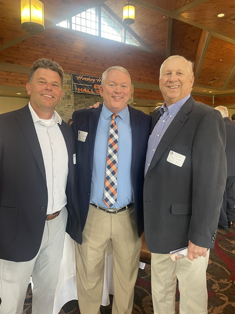 I am overwhelmed with emotion being inducted to the Hershey HOF.
I share this with my family, staff + players. So supportive.
I am the luckiest man alive!
✅My seniors
✅<a href="/CoachScottPera/">Scott Pera</a> fellow HOF’er
✅Slippery Rock teammate Joey Palacz
✅My Carlisle HS Coach Lebo + Mike Black