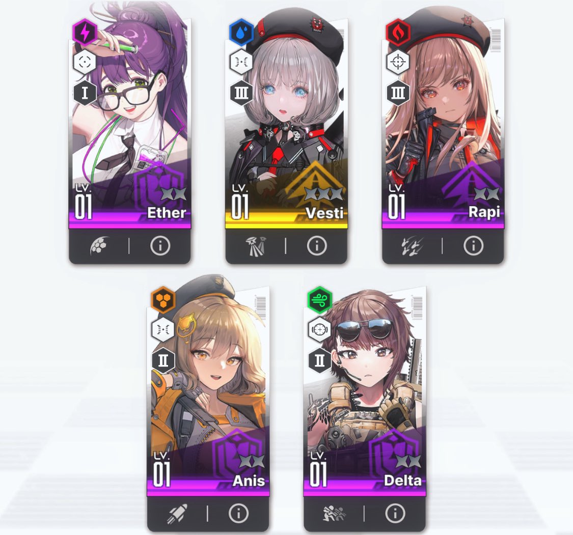 So I tried playing #NikkeGoddessofVictory 
This my first squad!