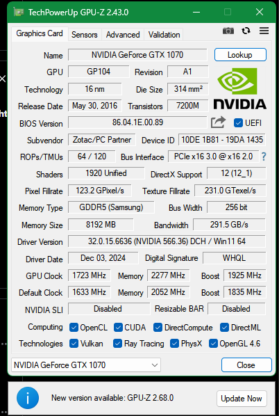 1mantisphoenix's tweet image. Things you should monitor when gaming is not going as intended, or when you play something new ;) and want to be impressed by the developers. @TeamCherryGames #Silksong #VULKAN #GTX1070
GPU-Z