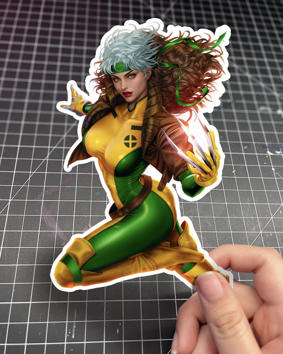 I’m just so proud of this piece and I wanted to show you guys that I turned it into a sticker! You can find some on my site! There will also be a foil version available for purchase as well! 

arieldiazart.com/collections/st…

#rogue #xmen