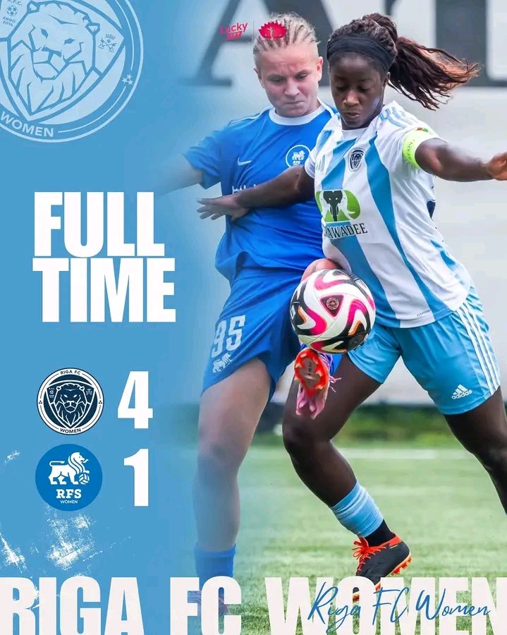 morlaikanu90's tweet photo. 🇸🇱 Kumba Zainab Brima scores a brace as Riga FC Women thrash RFS Women 4-1!

She now has 12 goals in 6 league games this season. https://t.co/tG6hIvAaLc