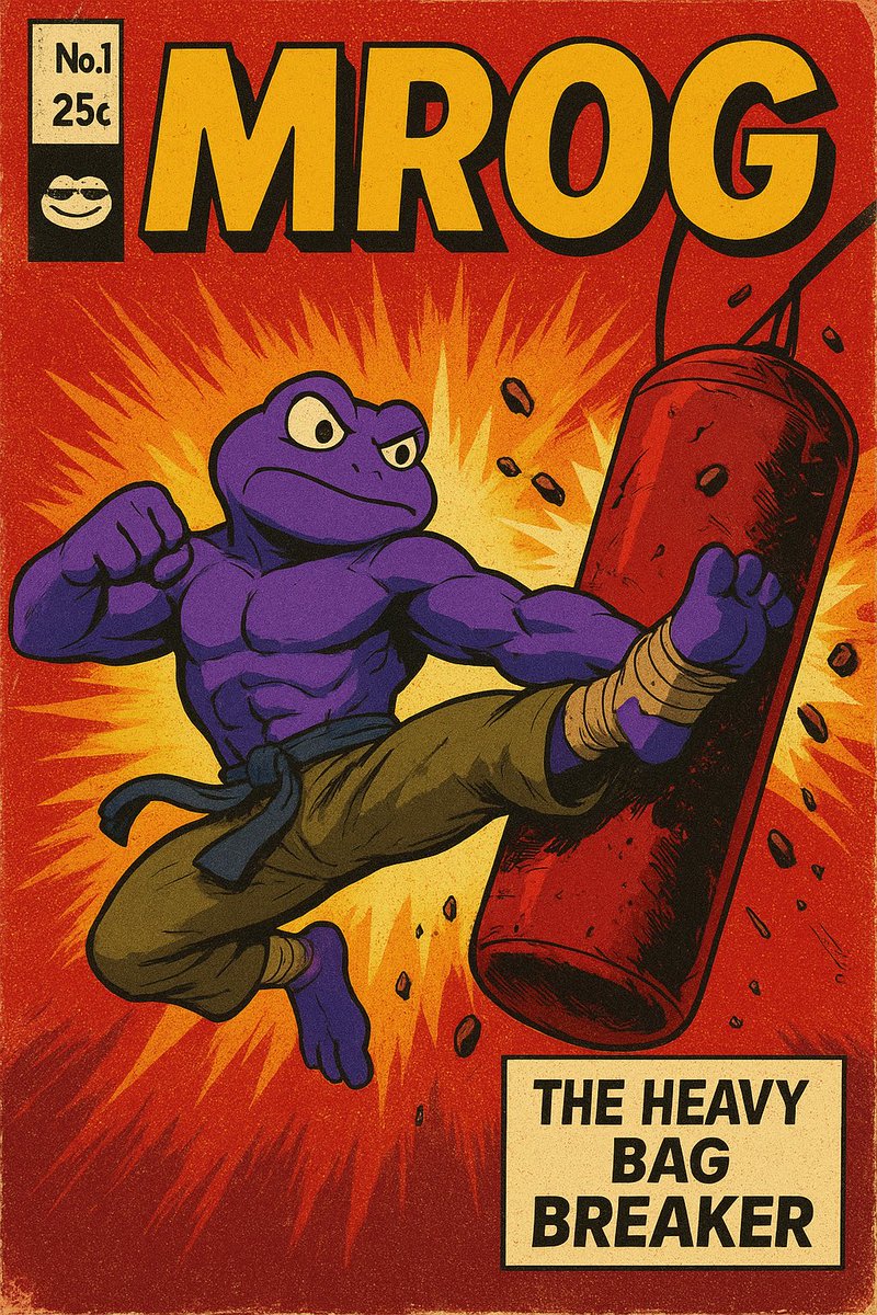 Mahdiha50259040's tweet photo. 🐸💥 Presenting MROG The Heavy Bag Breaker!
A fanmade comic cover tribute to the unstoppable purple martial artist.
Inspired by his raw power &amp; dojo vibes ⚡
#MROG #FanArt #WL https://t.co/3c5MMxDIjH