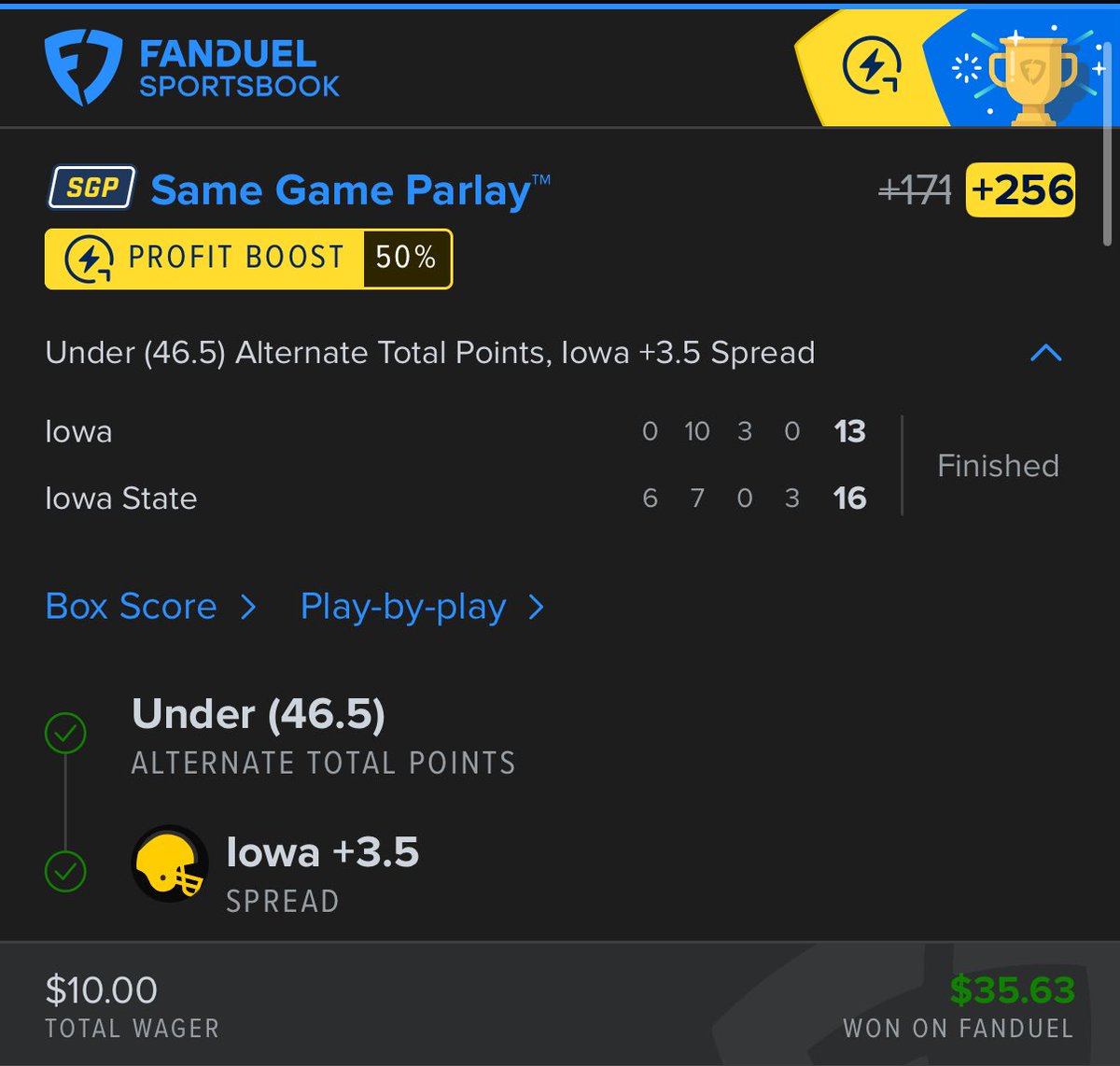 GPEP133's tweet image. Pick of the Day cashes ✅ 

Get access to all my plays ➡️ discord.gg/2FtfwHVd

Will be dropping a play for the Oklahoma/Michigan game soon💪