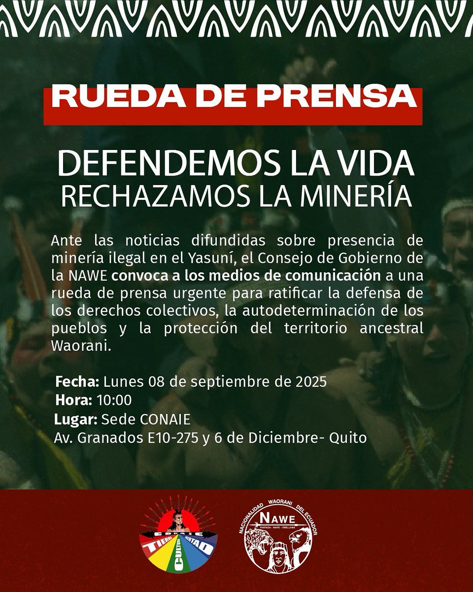 Nacionalidad Waorani del Ecuador-NAWE tweet media