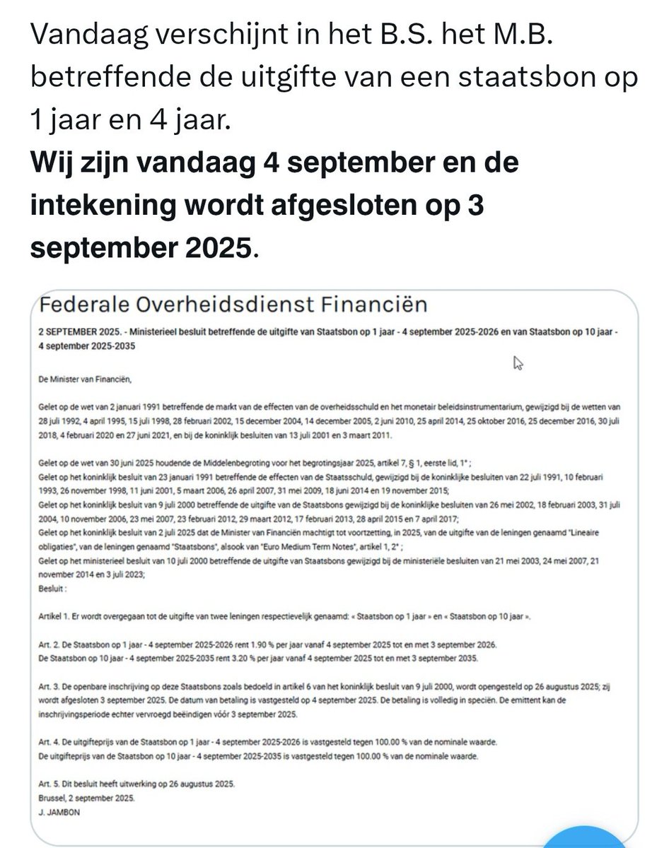 Ceuninck (@ceuninck4) on Twitter photo Zullen de besluiten terzake tijdig in het staatsblad verschijnen? Zullen de besluiten terzake tijdig in het staatsblad verschijnen?