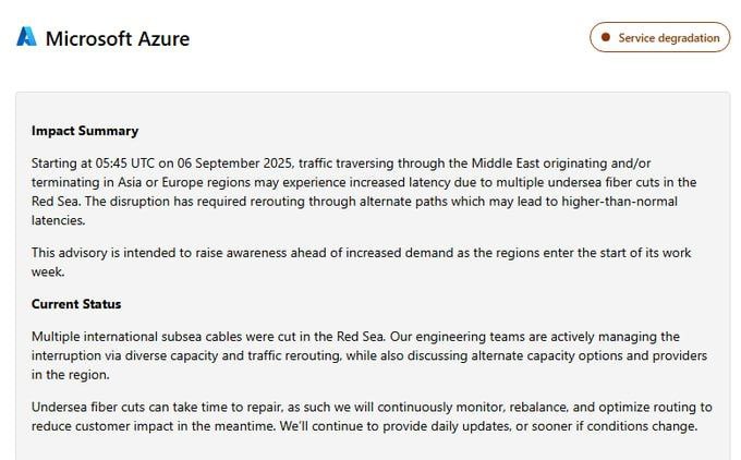 بيان على منصة أزور للحوسبة  (Azure)