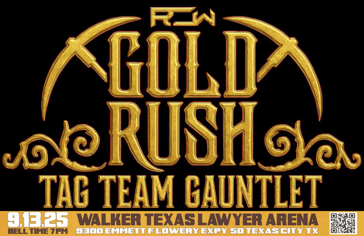🚨NEW MATCH ANNOUNCEMENT🚨

Reality of Wrestling presents the 2nd Annual GOLD RUSH GAUNTLET TAG TEAM MATCH

8 Wrestlers will be randomly paired to team together to try and win the Gold Rush Gauntlet!! 

The winning duo will face EACH OTHER to determine the #1 Contender for the