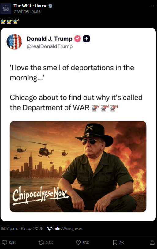 Vrienden zeggen soms dat ik me niet zo druk moet maken om de VS. Dat er over 4 jaar 'gewoon' verkiezingen zijn &amp; dat het  met de NAVO 'allemaal goed komt.'

Als ik die lezing niet overneem noemen ze je een zwartkijker.

Het officiële twitteraccount van het Witte Huis mensen!