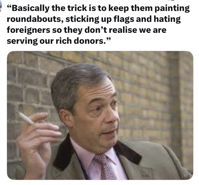 WistfulCass's tweet photo. Astonishing Nigel 😲 #ReformConference
It's staggering lamebrained #RefUKers are blind to your basic dishonesty
They are hypnotised by your animated frog-face, so never bother checking claims or whether your pledges are even implementable #ReformUK25
#C4News #trevorphillips #bbclaurak