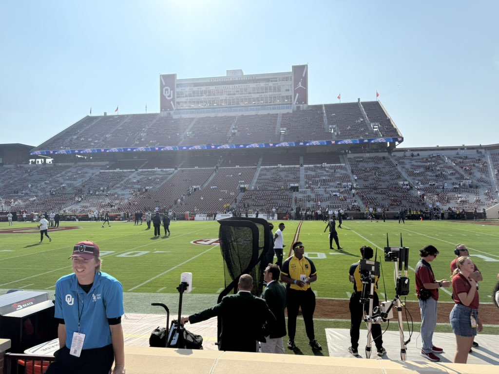 I’d say we got a good seat. Time for a good football game. BOOMER