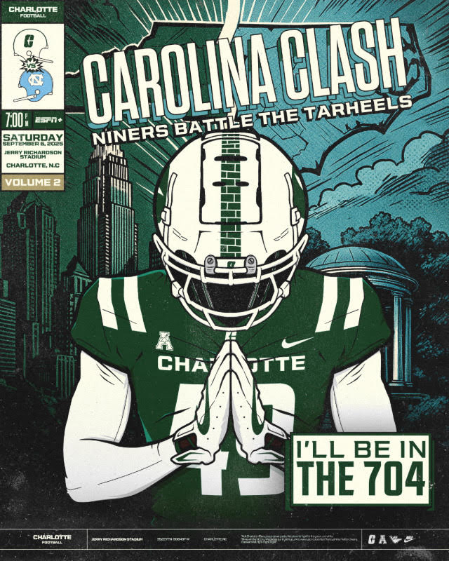 Charlotte, I'm in the city today. <a href="/CharlotteFTBL/">Charlotte Football</a> for a recruiting gameday visit and thanks <a href="/CoachClay_CLT/">Clay Finney</a> for the gameday visit.<a href="/GaffneyFootball/">Gaffney Football</a> <a href="/fishN_Kev/">Kevin Phillips</a> <a href="/DFO_AJ/">Andrew Foster Jr.</a> <a href="/SadeMarie00/">Sade' Garrison</a> <a href="/ShawRoderick/">Coach Rod Shaw Jr</a> <a href="/_CoachClem/">COACH CLEM</a> <a href="/AWilliamsUSA/">Anthony Williams</a> <a href="/CoachMIL1/">COACH MiL</a> <a href="/elitefootballac/">EliteTalentFootball</a>