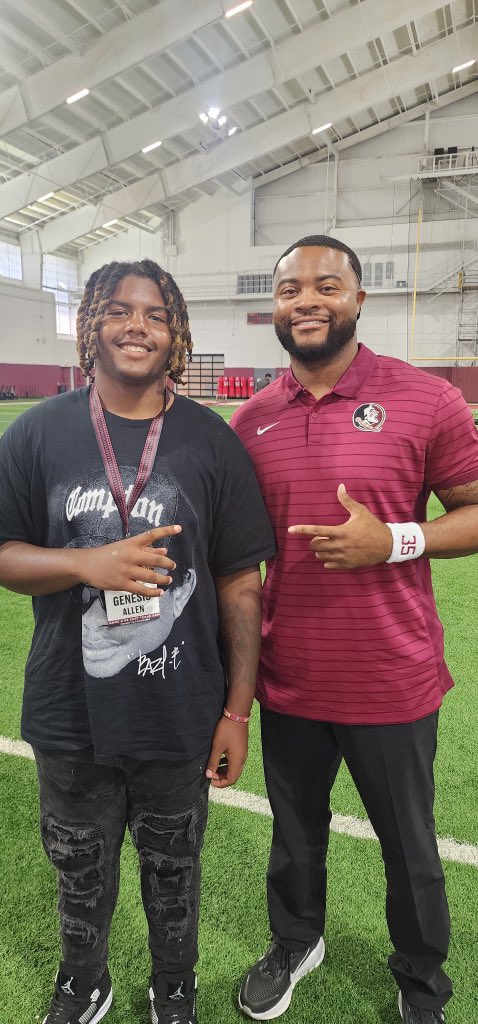 Great visit <a href="/FSUFootball/">FSU Football</a> love my guy <a href="/_DJDaniels/">DJ Daniels</a> can’t wait to create more relationships with the coaches, see yall in the summer.!