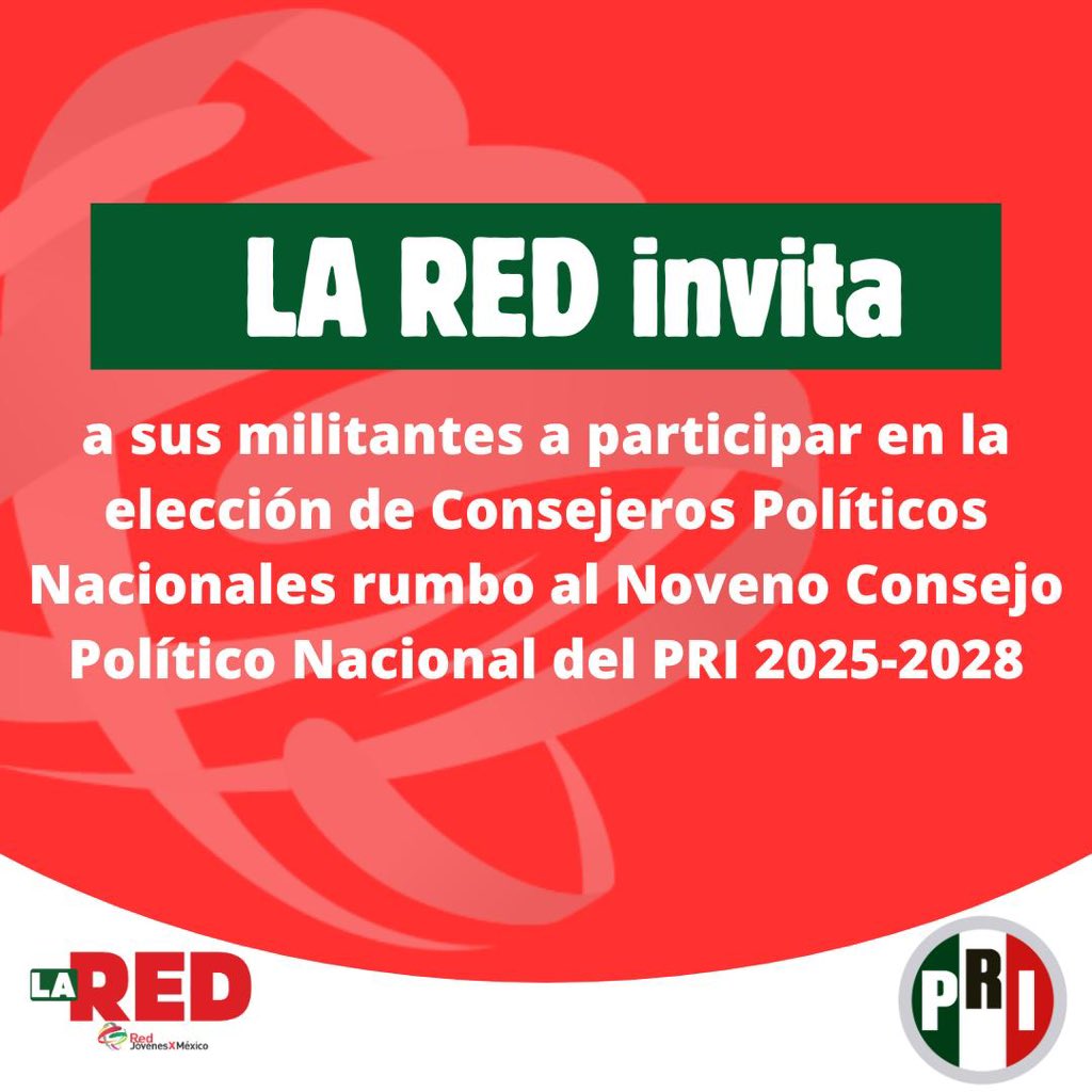 La RJXM invita a sus militantes a participar en el proceso interno para elegir a las Consejeras y los Consejeros Políticos Nacionales que representarán a la organización en el Noveno Consejo Político Nacional (2025–2028).