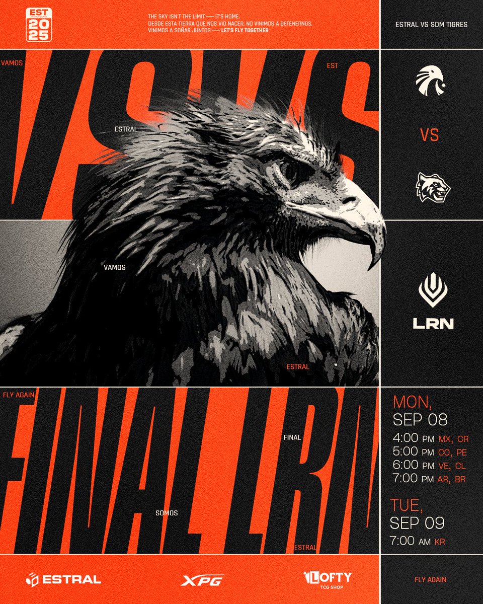 ATENCIÓN A ESTE LUNES. 🚨

Nuestros ojos están en promoción relegación, pero nuestra atención estos días está centrada en nuestra final regional, los quiero a todos alentando.

Horarios:
4 PM 🇲🇽 🇨🇷🇸🇻🇭🇳
5 PM 🇨🇴🇵🇪🇪🇨
6 PM 🇻🇪🇨🇱🇨🇦🇧🇴🇩🇴
7 PM 🇧🇷🇦🇷🇵🇾🇺🇾
--
7 AM 🇰🇷 (09/09)
12 AM 🇪🇸 (09/09)