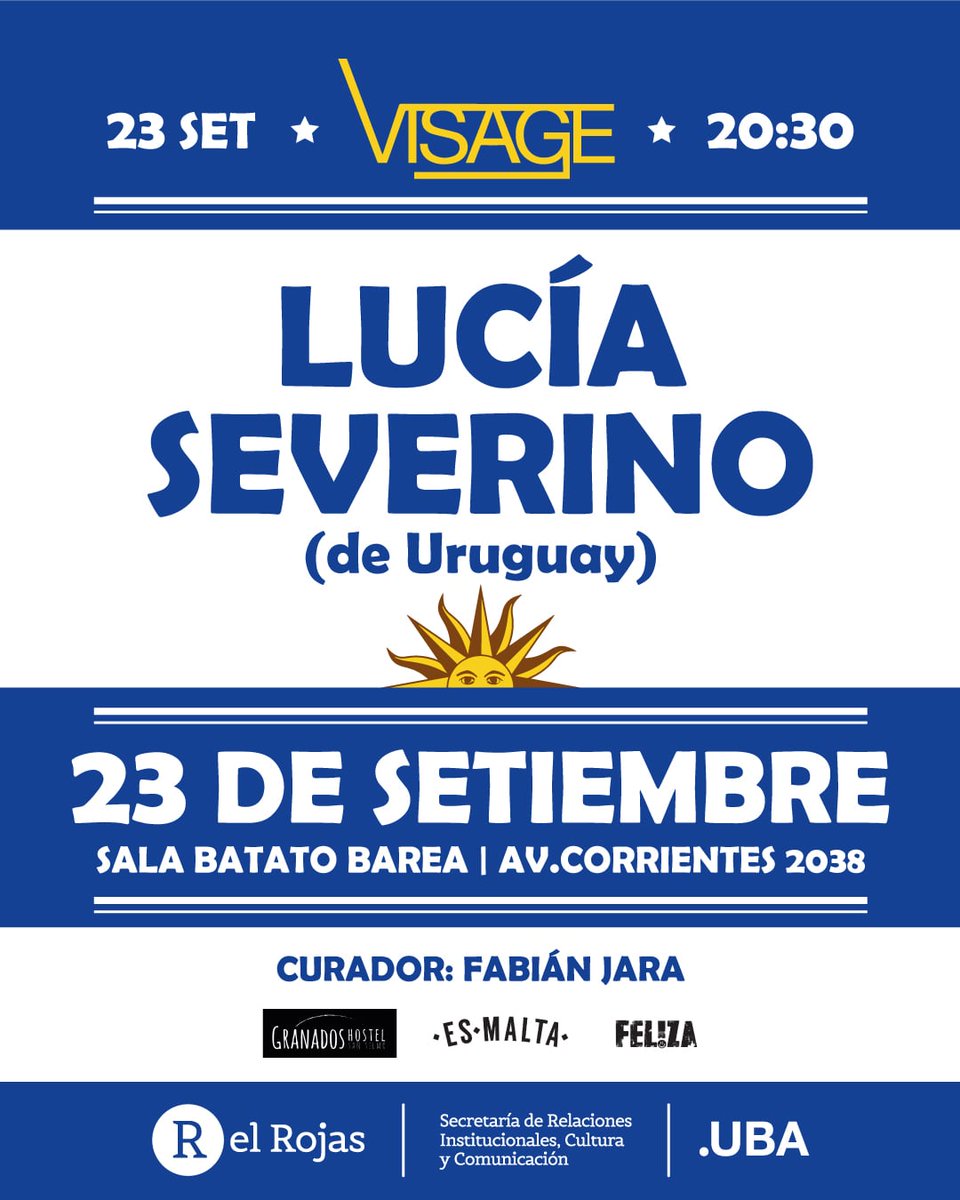 Se viene seTiembre en <a href="/elrojasuba/">ElRojas</a> 
3 artistas de #Uruguay 3
#PaulHiggs <a href="/verdepasta/">incluso si es un susurro soviético</a> <a href="/luluseverino/">Lucía Severino</a> junto a <a href="/lossub/">Los Sub</a> <a href="/adictabanda/">ADICTA BANDA oficial</a> <a href="/placard/">PLACARD▐▐</a>
9, 16 y 23 a las 20:30
#SuenaUruguay