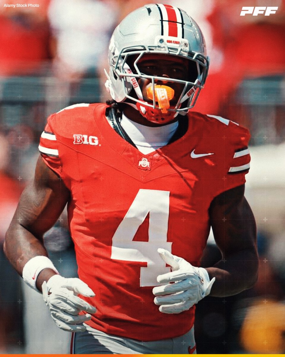 PFF College (@pff_college) on Twitter photo Ohio State WR Jeremiah Smith in Week 2:
🌰 5 REC
🌰 119 YDS
🌰 2 TDS
<a href="/OhioStateFB/">Ohio State Football</a> Ohio State WR Jeremiah Smith in Week 2:
🌰 5 REC
🌰 119 YDS
🌰 2 TDS
<a href="/OhioStateFB/">Ohio State Football</a>