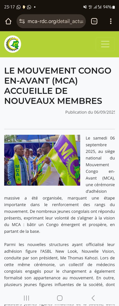LE MOUVEMENT CONGO EN-AVANT (MCA) ACCUEILLE DE NOUVEAUX MEMBRES
mca-rdc.org/detail_actuali…