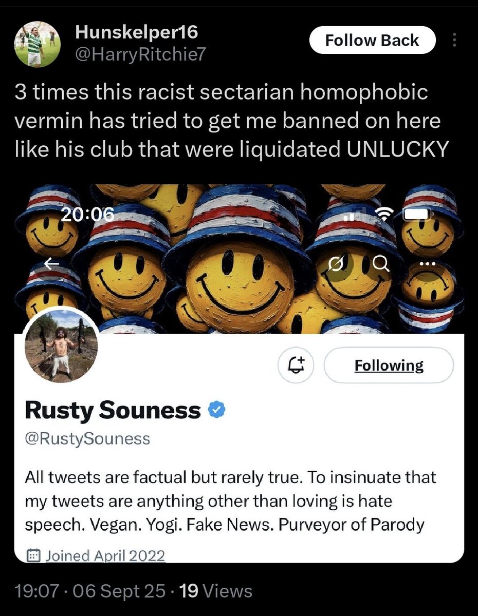 DelSouness's tweet photo. This has just been brought to my attention. I have no idea who this simpleton is, nor do I care. But I will not have my good name sullied with scurrilous accusations like this. Grow up, Harry. https://t.co/AetHp7XEpP