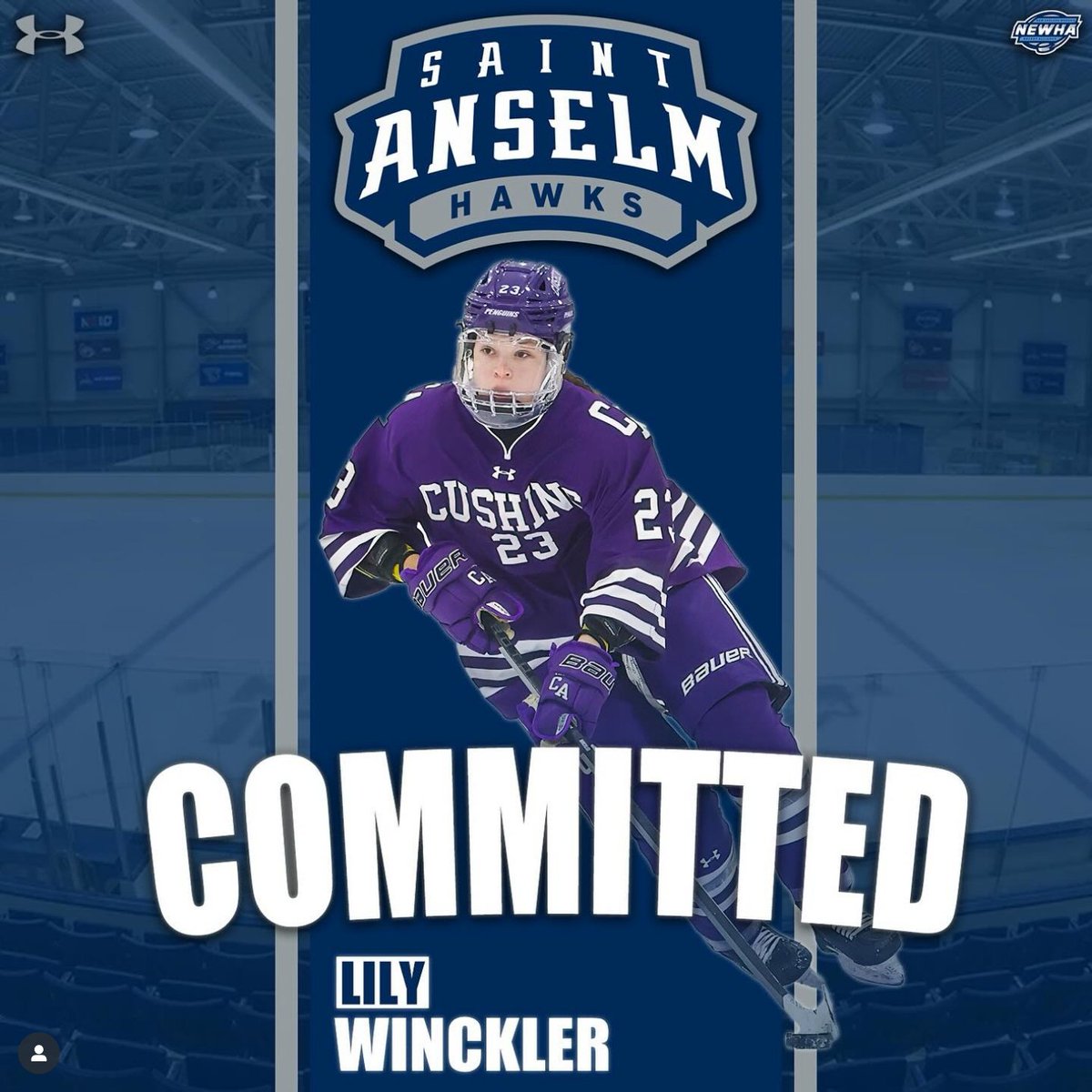 Congratulations to Lily Winckler, an original LA Lion, who has committed to attend &amp; play her NCAA Division I hockey at Saint Anselm College! 🦁