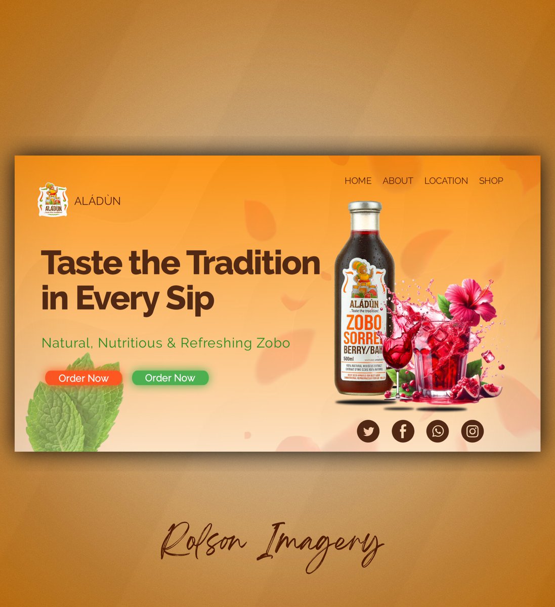 rolsonimagery's tweet image. Who doesn&apos;t like a chilled Zobo drink on a sunny day? 😎
My entry for #CtrlzZoboChallenge

A website hero page 👀