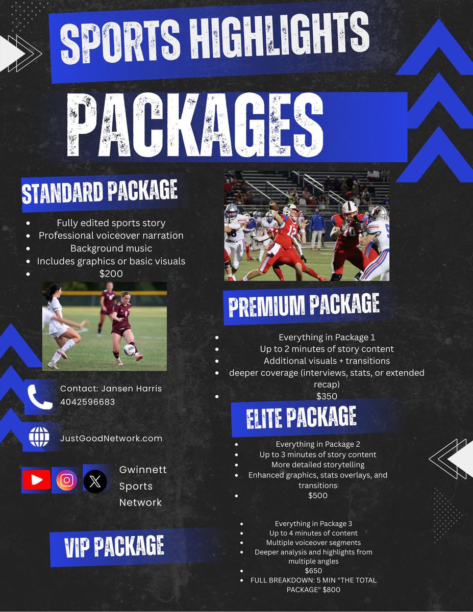 🎥 College coaches are 19× more likely to view profiles with video &amp; 11× more likely to message athletes with video — SportsRecruits
🔥 Athletes with highlights are 12× more likely to get seen!
📩 DM me today for custom sports story solutions — let’s get you noticed. 🎯