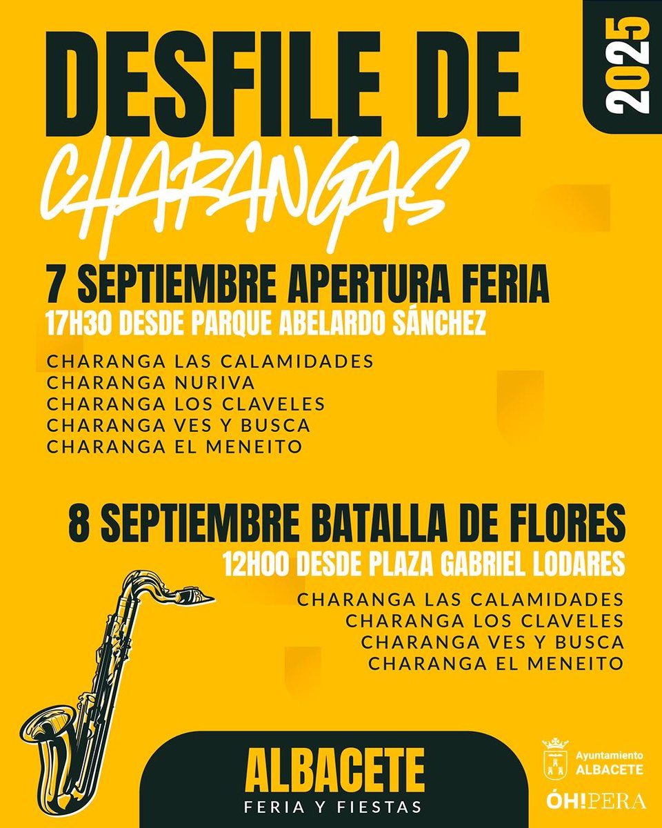 Un placer volver un año más a la mejor Feria de España éste domingo tarde en su Cabalgata de Apertura y el lunes al mediodía en la Batalla de Flores 🎉💐🎊

Gracias como siempre a Oh!Pera por contar con nosotros 🙏
