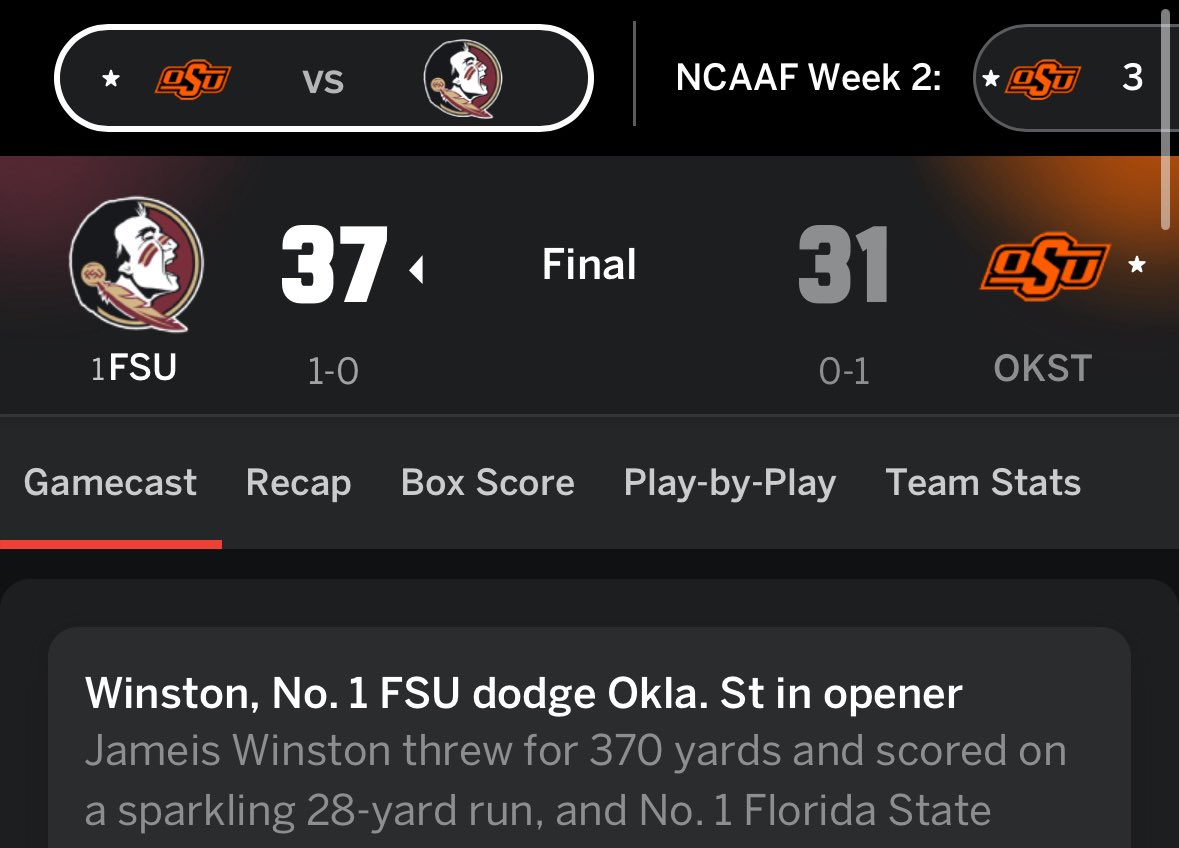 PistolPeterOSU's tweet image. This is how we played the #1 team in the country at a neutral site in 2014

Competitiveness. That’s the difference.