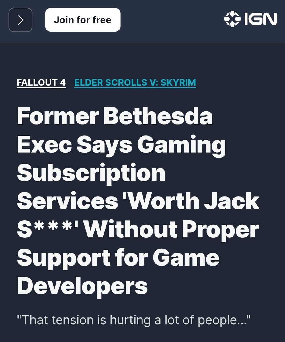 nib95_'s tweet photo. Been a triple whammy of former #Xbox execs/devs talking about potential pitfalls of Game Pass recently, all singing a similar tune.
Former Xbox and Activision executive Greg Canessa, had the following to say.
"As a business person, I have questions. I've spent a lot of time modelling Game Pass and things like it for the better part of 15 years, and this idea is not a new idea. This concept of an all you can eat AAA gaming subscription, it's been tried.
We tried it back at Activision, EA's had a programme, Ubisoft's also had a programme. This is not a new idea.
I think it's a bold bet trying to aggregate a tonne of AAA content through acquisition and then force it into being the Netflix of games. So I think it's the right strategy on paper.
I just question if the economics work long term for the development and publishing community.
It's not Netflix, it's not your grandma, it's a gamer, right, it's different."
Then yesterday, former Bethesda executive Pete Hines, had some choice words.
Hines says he witnessed what he “considered to be some short sighted decision making several years ago” that now appears to be “bearing out the way I said.”
He may be referring to the growing layoffs at Bethesda, including studio closures, that occured post Microsoft acquisition, and following the potential under performance of certain titles exasperated by #GamePass sales cannibalisation.
Hines continues.
“Subscriptions have become the new four letter word, right? You can't buy a product anymore,” Hines said. “When you talk about a subscription that relies on content, if you don't figure out how to balance the needs of the service and the people running the service with the people who are providing the content – without which your subscription is worth jack s*** – then you have a real problem.”
“You need to properly acknowledge, compensate and recognize what it takes to create that content and not just make a game, but make a product,” he elaborated. “That tension is hurting a lot of people, including the content creators themselves, because they're fitting into an ecosystem that is not properly valuing and rewarding what they're making.”
Then under the comments of the article, Shannon Loftis, former VP of Microsoft Xbox Game Studios and prior to that head of World's Edge, the studio behind Age of Empires, agreed with Hines, stating;
"As a longtime first party Xbox developer, I can attest that Pete is correct.
While GP can claim a few victories with games that otherwise would have sunk beneath the waves, the majority of game adoption on Gap comes at the expense of retail revenue, unless the game is engineered from the ground up for post-release monetization.
I could (and may someday) write pages on the weird inner tensions this creates."
Where there's smoke there's often fire, and that's three former executives in a short space of time sounding the alarm on potential negative impacts of Game Pass.
On inner tensions, hurting developers and the publishing community, potential business and compensation inadequacies and so on.
Former #PlayStation exec Shawn Layden, has been vocal about his concerns for Game Pass for some time, and in response to Pete Hines, added;
"I believe Pete's colorful quote hits this nail right on the head. The question is not, "is the service profitable for the platform". Is it healthy and helpful for the developer is what we need to ask."
Sources.
https://t.co/rA7z6zIETZ
https://t.co/nWYY6zSlcd
https://t.co/UaVCGQHqNL