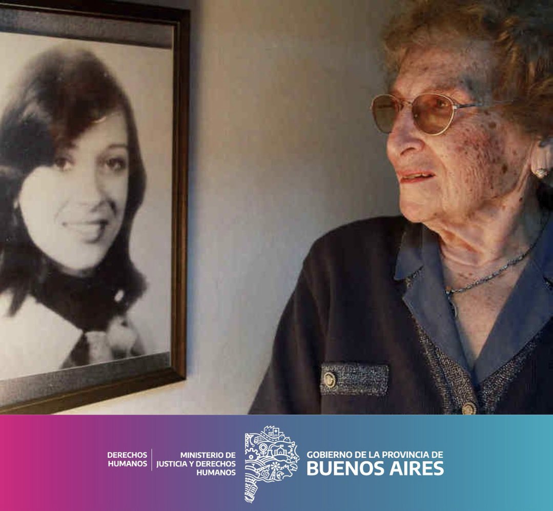 DerHumanosPBA's tweet photo. Despedimos con profundo dolor a Rosa Tarlovsky de Roisinblit

La vicepresidenta de Abuelas de Plaza de Mayo falleció a los 106 años. https://t.co/jACKaq6U2s