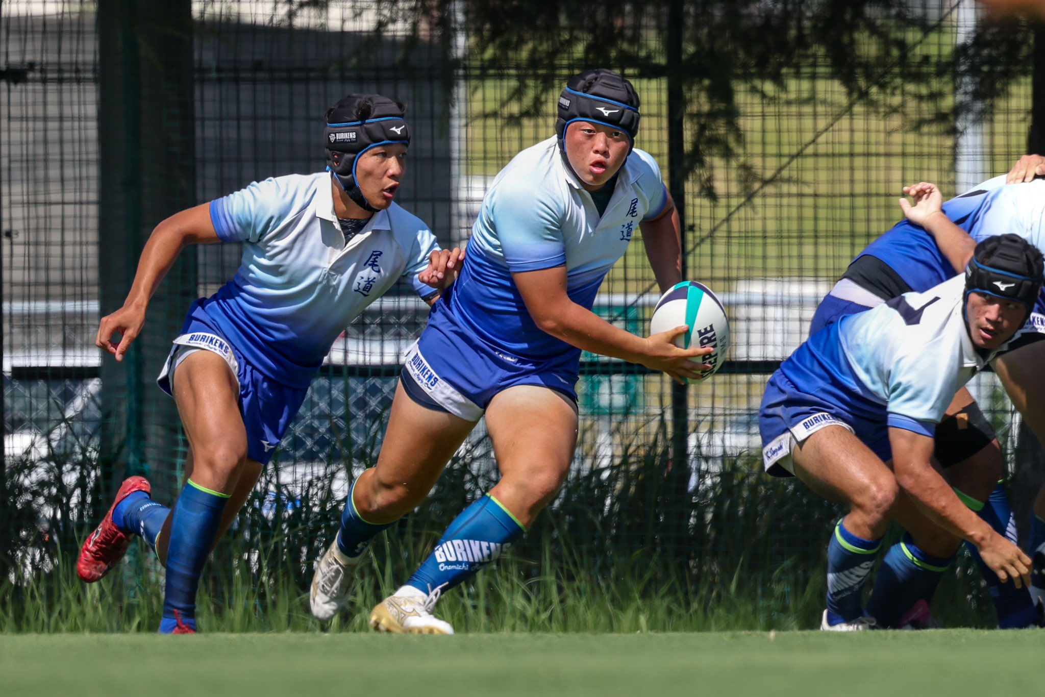 尾道高校ラグビー　ラグパン 尾道高校 Mizuno ラガーパンツ M 青 尾道高校 高校ラグビー