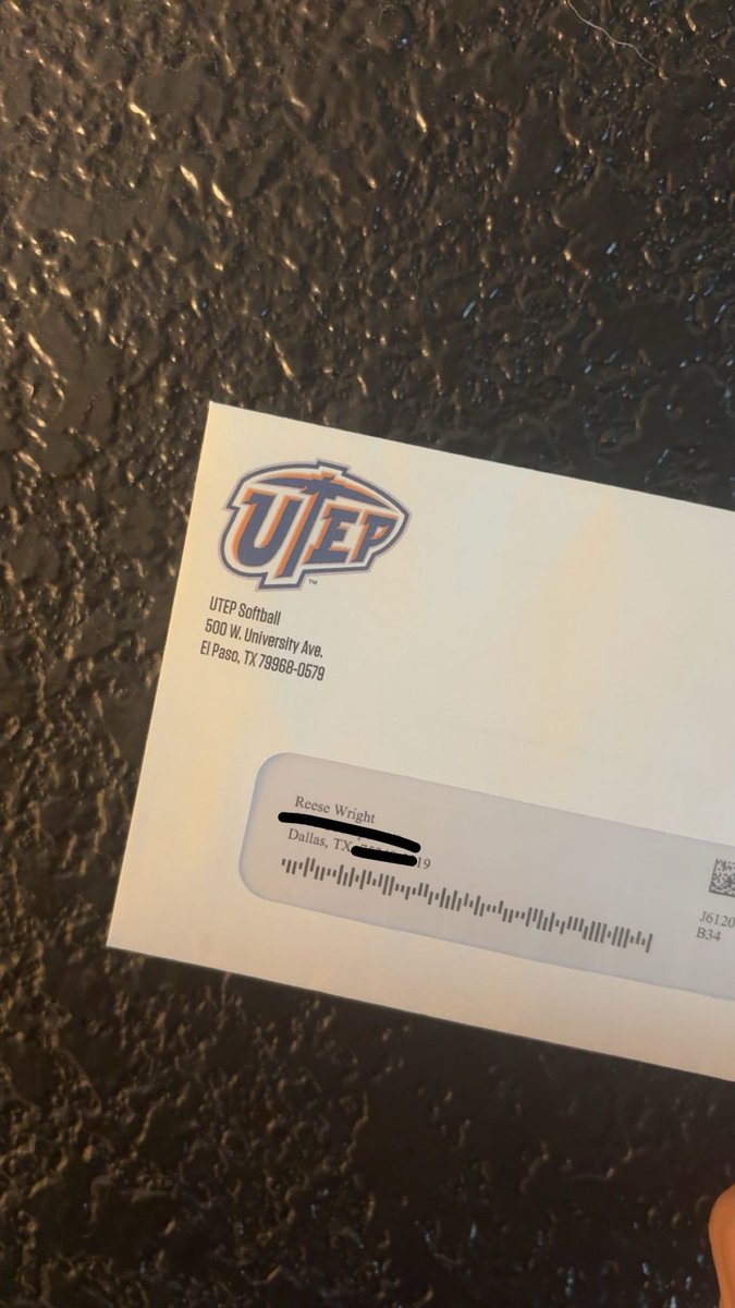 Huge thank you to <a href="/UTEPSoftball/">UTEP Softball</a> for the mail! 💌🧡 I’d love to come to camp but my team and I will playing that weekend at the Top Gun Lonestar Fall Invite in Grapevine or I’d be there! 

<a href="/CoachTJHubbard/">TJ Hubbard</a> <a href="/CoachBandin/">Alexis Bandin</a> <a href="/calderon_zaylie/">Zaylie Calderon</a> 

<a href="/GloryAdkinsGold/">Glory Adkins GOLD 18U</a> <a href="/ADKINSGOLD16U/">GloryAdkins16uGold</a>