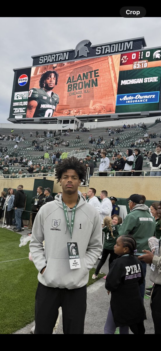Game day visit… <a href="/MSU_Football/">Michigan State Football</a> <a href="/RecruitPN/">Pick North FB Recruiting</a>