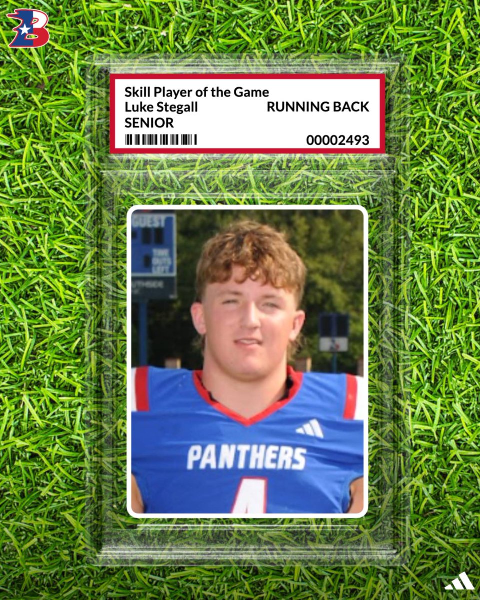 Skill Player of the Game:
Luke Stegall, Running Back, Sr.
30 Carries, 140 Yards, 1 TD
Work Horse
