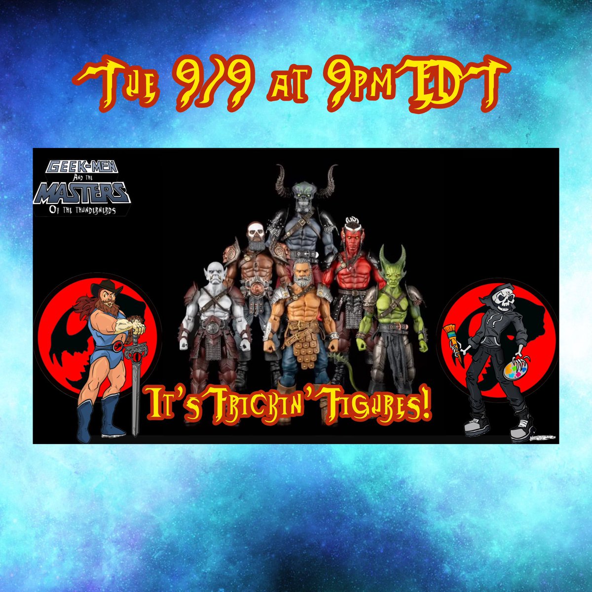ThunderNerdsPod's tweet image. Here’s what we have for you this week: 

-Interview with @1282avaloncomic 
-Talking Toys with Zombie on #itsFrickinFigures 
- Discussing #wargames &amp;amp; #thenet with @NemesisFC2 @MadnessComic &amp;amp; Ryan Permission &amp;amp; GHOSTPEPPEr on #ADHDtheater 

#geekmen #thundernerdshoo