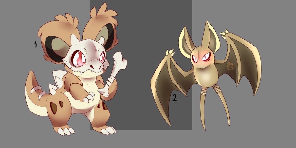 pikachim221's tweet photo. 1, #pokefusion #nidorina #cubone - 40$
2.#zubat #hitmonlee - 35$
PAYPAL OPEN
#pokefusion #pokemon #fuzemon #fusionmon #digi_poke #hybrids #commissionsopen #adoptables #designs #art #adopt #design #fusion https://t.co/PtSu0Xides