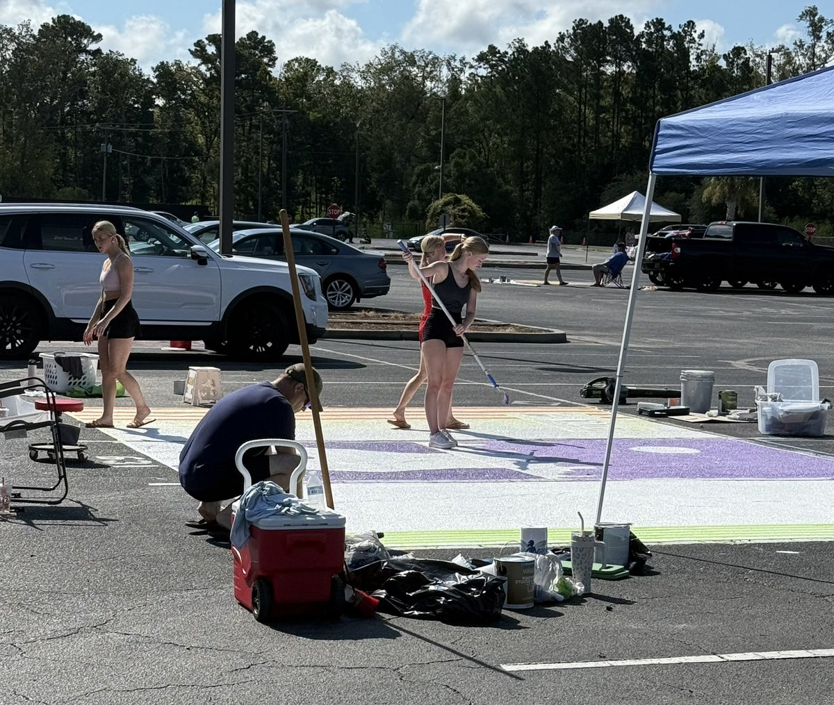 Parking lot party! Our seniors are leaving their mark by painting their parking spots! C/O 2026 #WeOverMeAR <a href="/TeamDDTwo/">Dorchester School District Two</a> <a href="/CdaughertyChad/">Chad Daugherty</a>