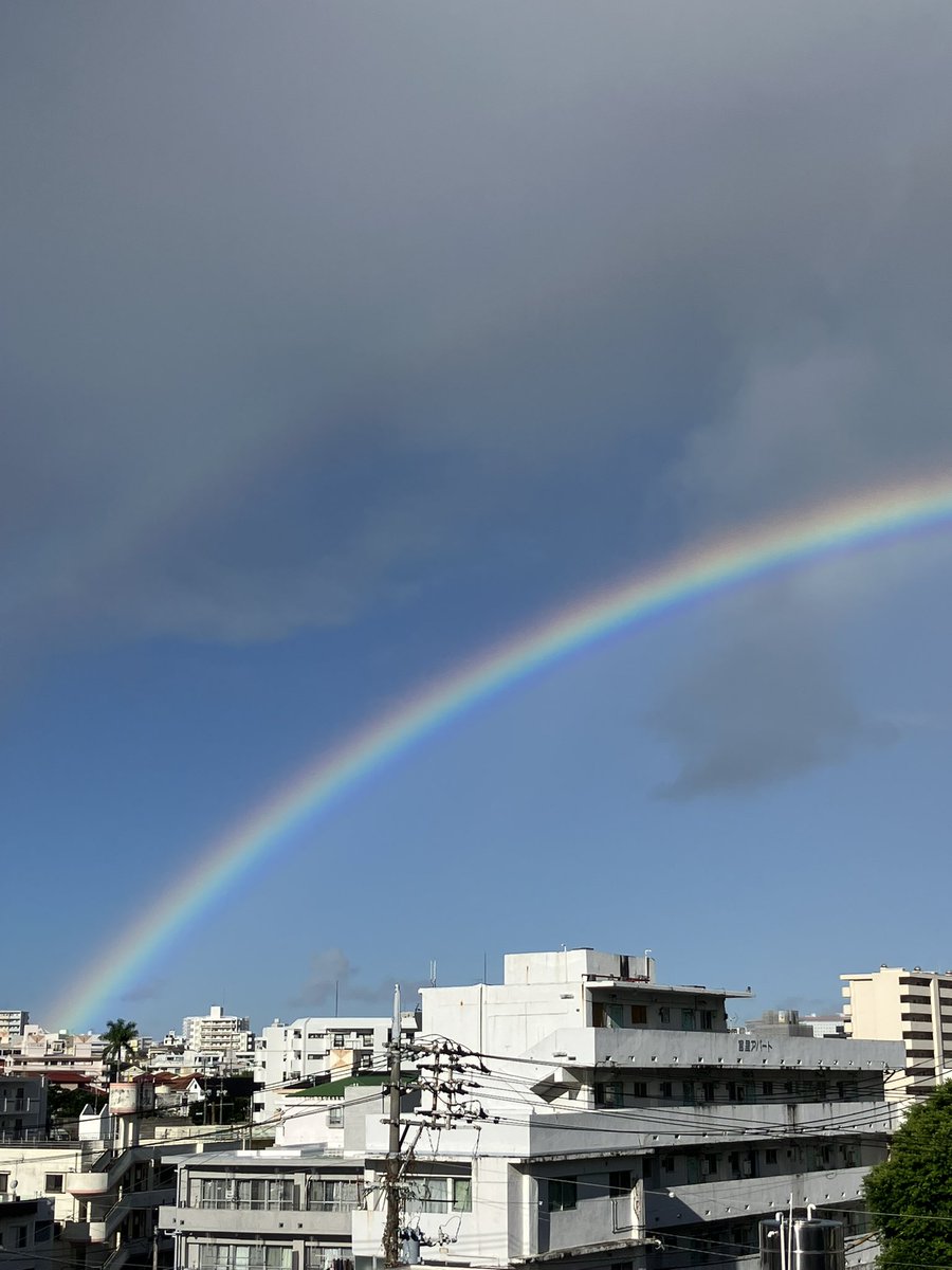#EDO1   #吉虹🌈
旧盆明けの朝
キレイな虹🌈が見えました〜