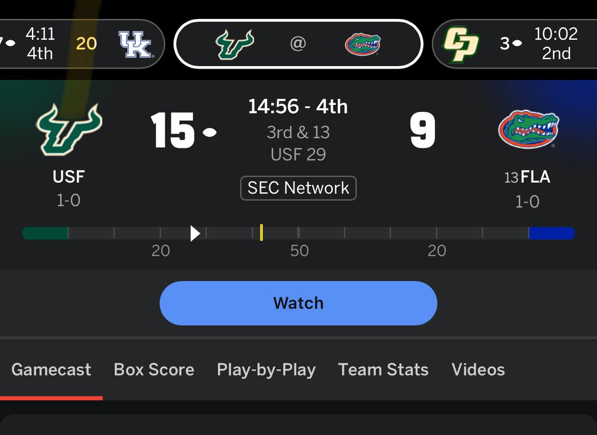 The play today hasn't been spectacular but Dawg fans it could always be worse.