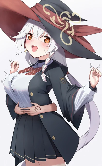 「にゅふ!?マ、マスター!!?」 エリの奥行を感じたい… #ブルアカ #白尾エリ