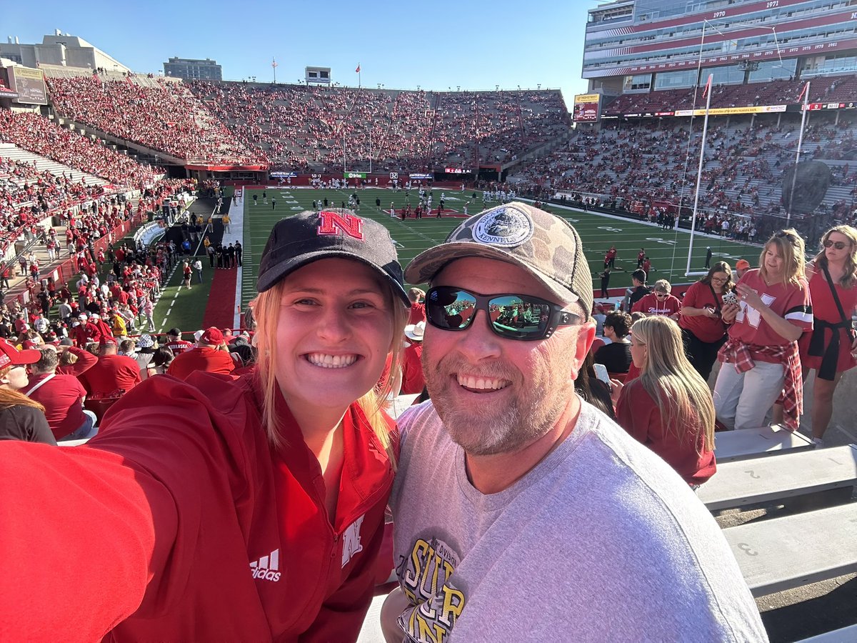 Go Big Red!! Love the home opener every year and really love my stadium buddy <a href="/AbbieSquier/">Abbie Squier</a> tonight!!!!