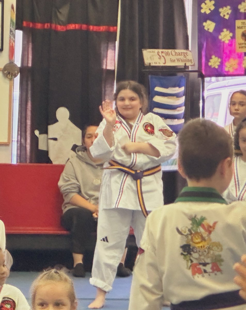 PixieDustVibes's tweet image. Proud mom today! My kiddo got her Purple taekwondo belt.