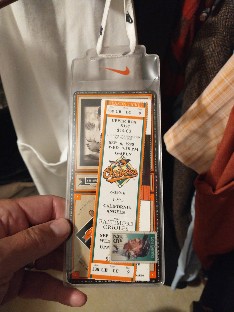 WebPony's tweet image. Cal Ripken broke the record 30 years ago today... Still have the ticket.
