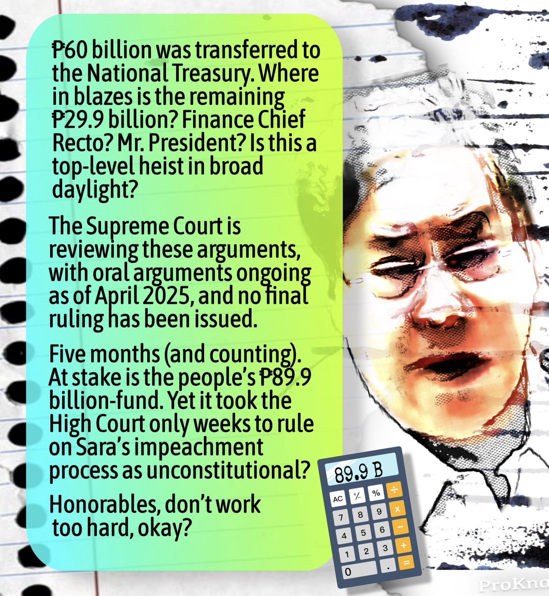 joel_gregorio's tweet photo. ₱30 B of ₱89.9 billion PhilHealth ‘excess funds’
“ I DON’T KNOW exactly where the money went” ~ DOH’s Ted Herbosa
“Philheath is not a piggy bank of unprogrammed government expenditures. It is a lifeline for the poor, the sick, & the vulnerable.” ~ Tony Leachon, MD
#CorruptPH https://t.co/rVeiX8NMGf
