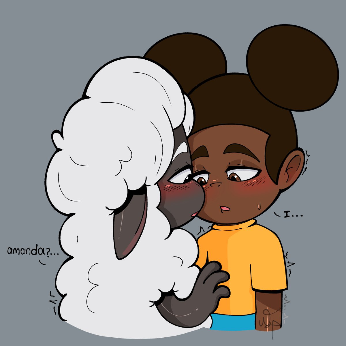 It will only be a small...and innocent kiss.....
#amandaxwooly #woolanda #woolyxamanda